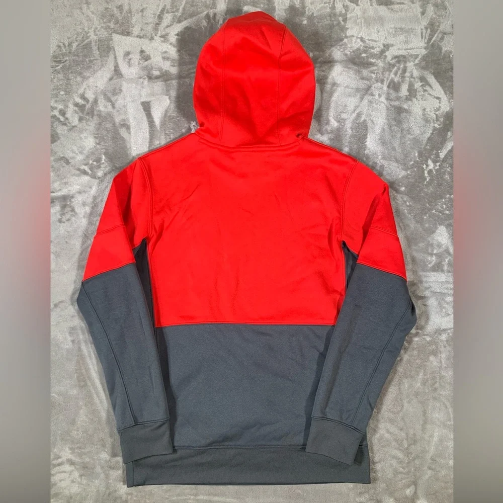 Nike Hoodie Men’s Sm Red Grey Ohio State‎ Buckeyes On-Field Pullover Dri Fit